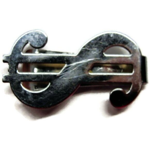 Money Clip Stainless Steel Wallet Credit Card Holder Silver Tone Dollar Sign - Picture 7 of 8